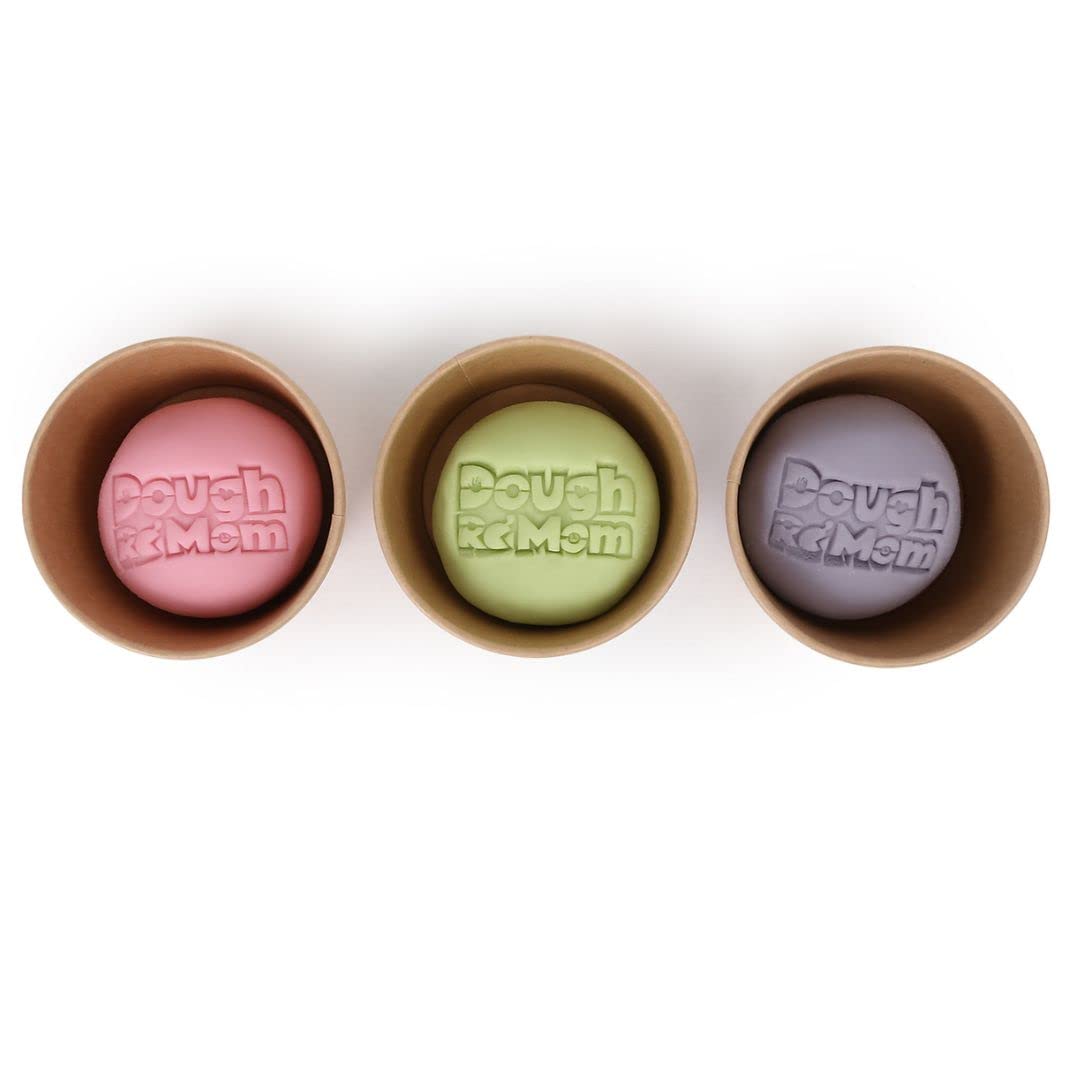 Dough ReMom Art & Craft Material Calm ColoursSet Of 3 Soft Non Toxic Clay Dough Fun Activity For Kids [200Gms*3] (PurpleGreen