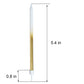 24 PCS White Gold Birthday Candles, Tall Glitter Cuppcake candles Long Thin Cake candles in Holders for Birthday Wedding Party D