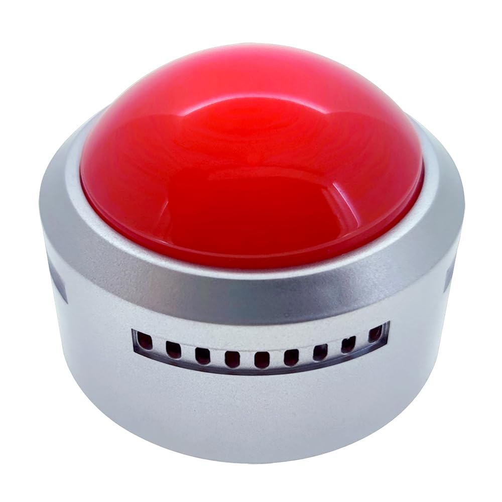 Led With Flashing Light Recorder Button 30 Second,Record Sound Button For Gift Education Includes 2*Aaa Batteries (Red+Silver)