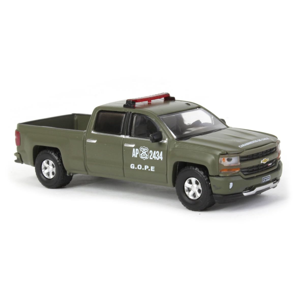 2018 Chevy Silverado Z71 Pickup Police Carabineros De Chile (Gope) Hobby Exclusive Series 1/64 Diecast Model Car By Greenlight 3