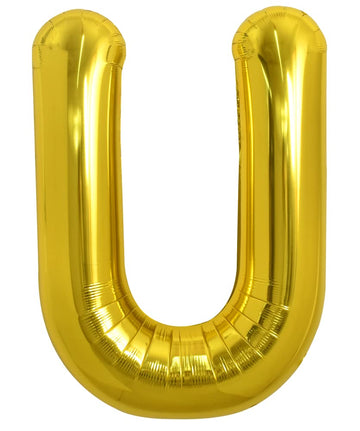 Toniful 40 Inch Large Gold Letter U Balloons Helium Balloons,Foil Mylar Big Balloons For Birthday Party Anniversary Supplies Dec