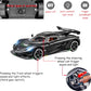 Therina 1/24 Scale Black Alloy Jesko Toy Car with Sound & Light Collectible