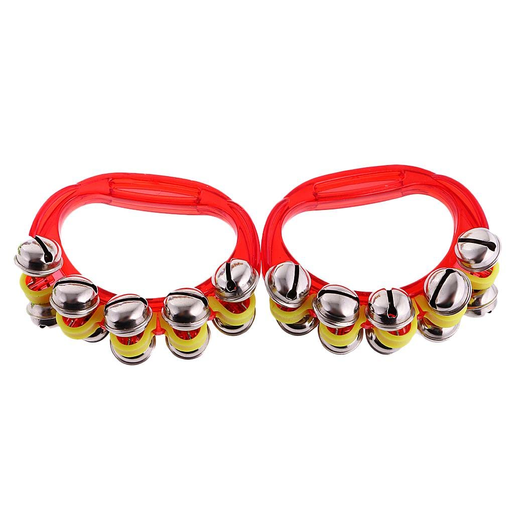 Hand Held Tambourine Metal Jingles Bell Percussion Kids Ktv Play Music Toys