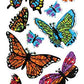 Jillson & Roberts Bulk Roll Prismatic Stickers, Assorted Butterflies - 50 Repeats