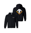 Gaya Entertainment Escape Gaming Large Logo Black Zip-Up Mens Hoodie, X-Large