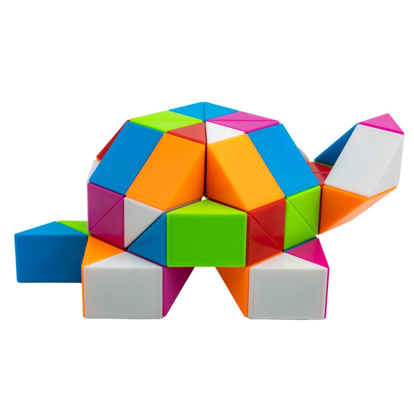 Cubelelo Magic Snake Rainbow Puzzle Cube (60 Wedges) | Twist And Turn Shape Creation Fun Game For Kids Boys Girls And Adults | M