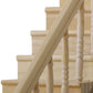 Miniature Stairs 1:12 Scale Dollhouse Furniture Wooden Handrail Diy Unpainted Staircase Dollhouse Accessories Pre-Assembled Steps Model (Right-Handrail)
