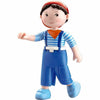 HABA Little Friends Matze - 4 Boy Dollhouse Toy Figure with Blue Overalls and Red Cap
