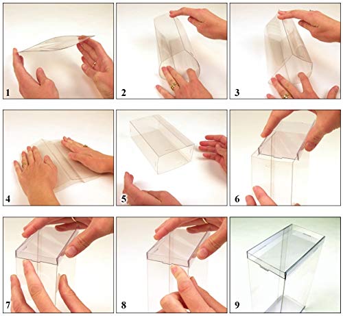 Dollsafe Clear Folding Display Box For 11-12.5 Inch Dolls And Action Figures, 4'' W X 2.25'' D X 13'' H, Pack Of 3