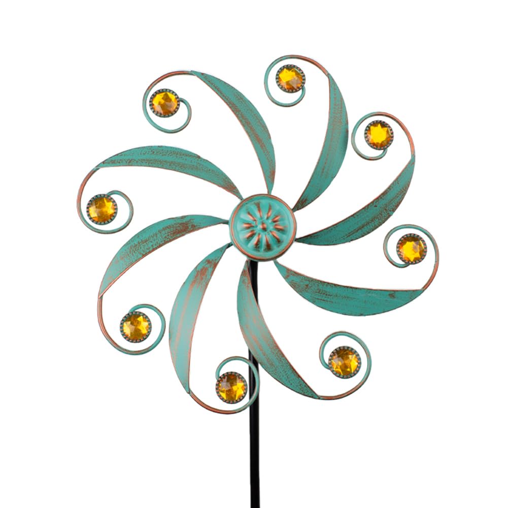 Stargarden Wind Spinner, Metal Outdoor Wind Sculptures & Spinners, Small Garden Pinwheels For Yard And Garden Decor