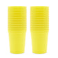 Blue Panda 25 Pack Yellow Plastic Stadium Cups - 16 Oz Bulk Yellow Reusable Plastic Cups For All Occasions & Celebrations
