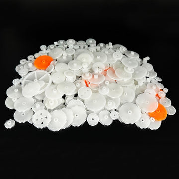 265Pcs White Plastic Gears Module 0.5 Gears For Dc Motor Diy Model Toys Rc Car Robot Gear Replacement Electric Motor Gears (265)