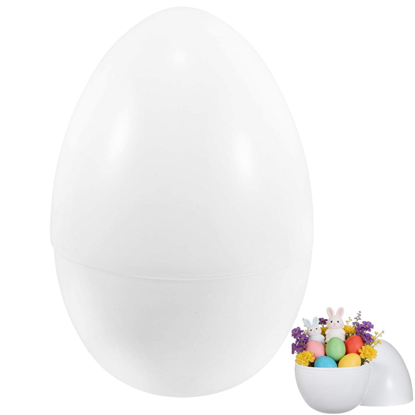jojofuny Giant Openable Easter Egg: 12.18 Fillable Plastic Easter Basket Stuffer for Party Favor, Egg Hunt Decorations Scene L