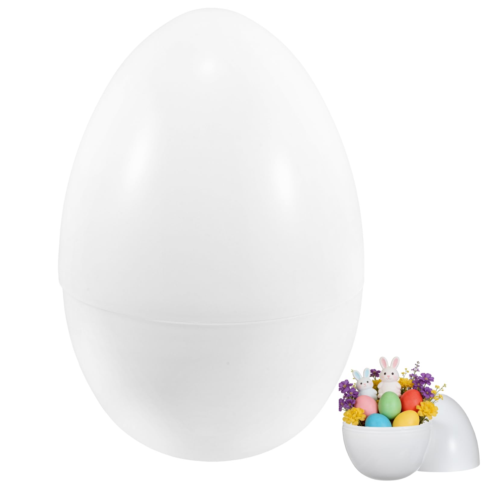 jojofuny Giant Openable Easter Egg: 12.18 Fillable Plastic Easter Basket Stuffer for Party Favor, Egg Hunt Decorations Scene L