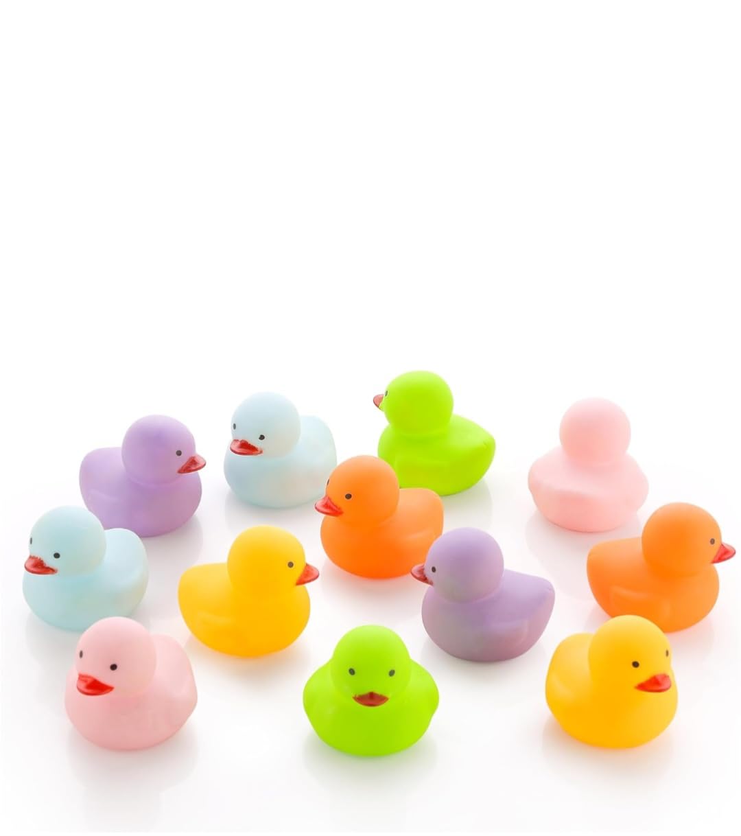 Toytastic Rubber Ducks, Preschool Bath Toys Bathtub Floating Squeaky Duckies, Chu Chu Gift For Baby Shower Infants Kids Toddler 