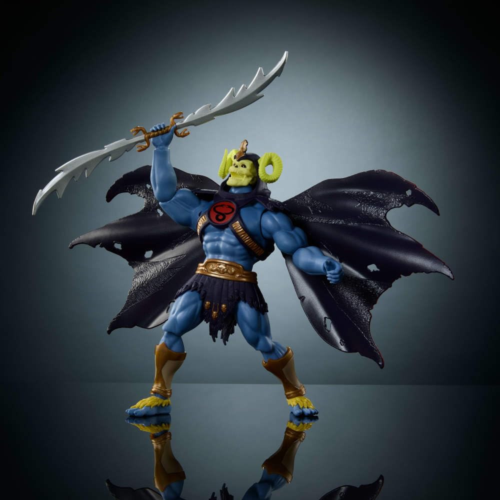 Masters of the Universe Origins X Thundercats Action Figure Skell-Ra  1980s Skeletor & Mumm-Ra  5.5-inch Posable  decorative replica blade  Swap Heads & protective covering & Cape
