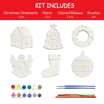 Christmas Crafts for Kids - DIY Christmas Tree Decorations Resin Ornaments Kits (Includes Paints Brushes) - Stocking Stuffers DI