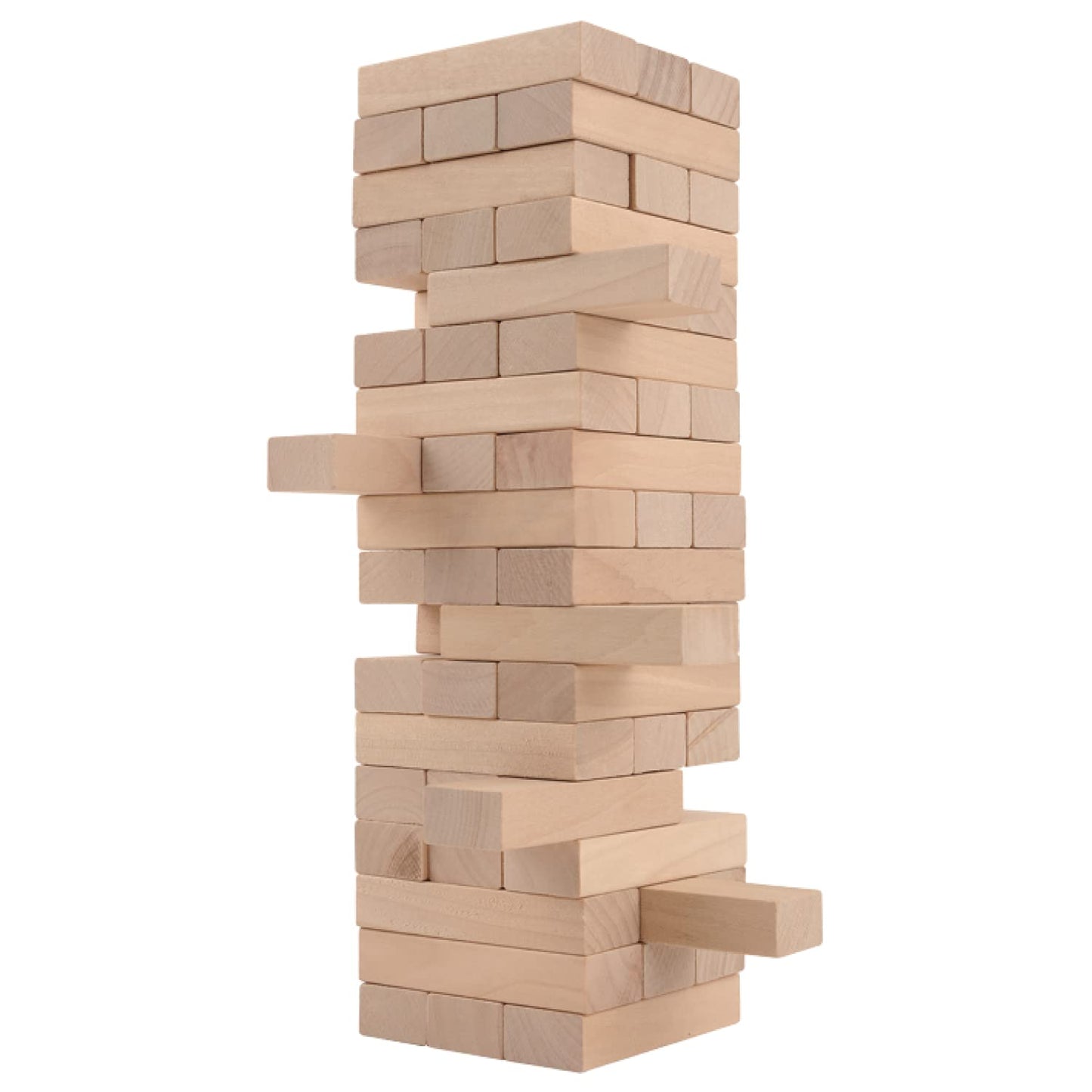 CoolToys Timber Tower Wood Block Stacking Game, 48 Pieces, Original Edition, Wood Material
