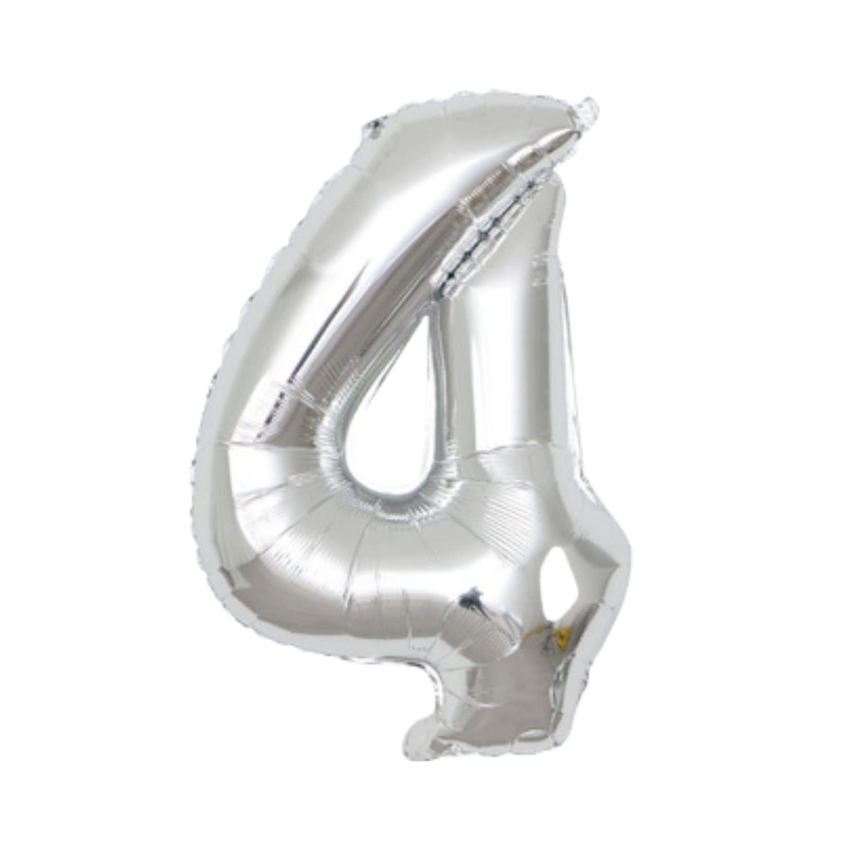 Party Decorz 4 Number Silver Foil Balloon/Four Number Silver Big Size Foil Balloon (32 Inch,1pcs) For Birthday,Anniversary, Surp