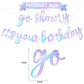 Beishida Iridescent Go Shawty It'S Your Birthday Banner - No Diy - Hip Hop Theme Glitter Happy Birthday Banner - Pre-Strung - Bl