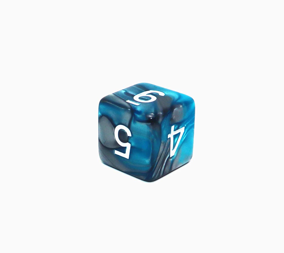 7Pcs DND Dice Set RPG Polyhedral Dice for Dungeon and Dragons MTG D&D D20 D12 D10 D8 D6 D4 (Lake Blue & Silver)