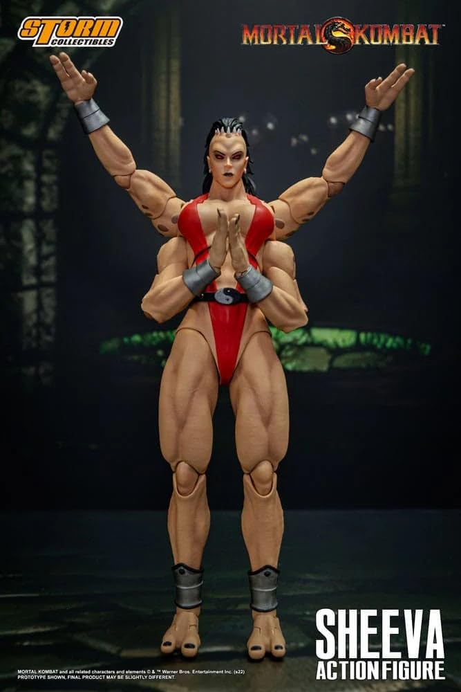 Storm Collectibles Mortal Kombat Sheeva Action Figure 1/12 Scale Red, Model STM87267, Plastic Material