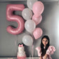 Pearlescent Pink 7 Balloon, Number Balloons 40 Inch, 7Th Birthday Decorations For Girls Kids, Party Decoration For Women, Number