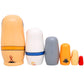 Moonmo 6Pcs Handmade Wooden Russian Nesting Dolls Russian Nesting Dolls Cute Dogs Matryoshka Dolls.