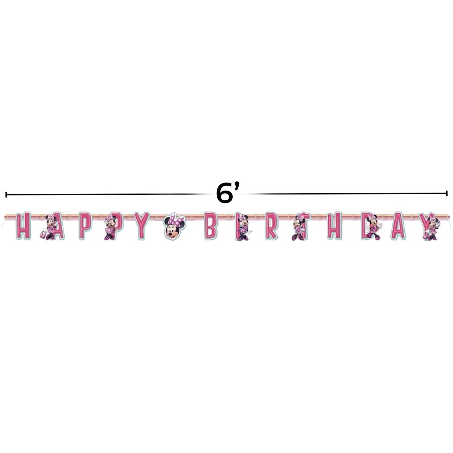 Unique Iconic Minnie Mouse Birthday Jointed Banner