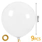 White Big 36 Inch Balloons, 9Pcs White Giant Big Latex Balloons, Large Balloons For Birthday Wedding Party Decorations. (White)