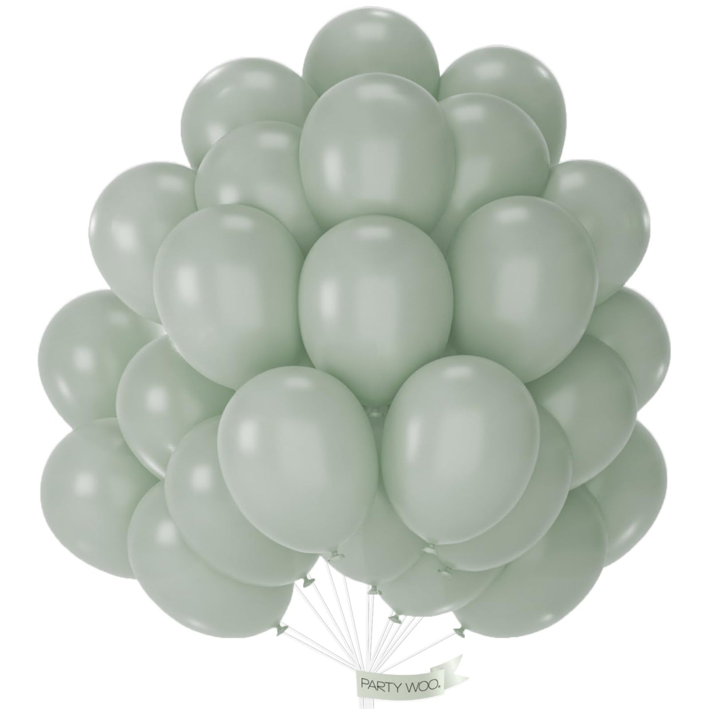 Partywoo Boho Green Balloons, 50 Pcs 12 Inch Spring Rain Green Balloons, Pastel Green Balloons For Balloon Garland Or Arch As Party Decorations, Birthday Decorations, Wedding Decorations, Green-F59