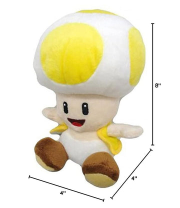 Little Buddy Super Mario All Star Collection 1589 Yellow Toad Stuffed Plush, 8'