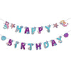 Sunbeauty Mermaid Happy Birthday Banner Little Mermaid Theme Birthday Decorations For Girls Ocean Theme Party Supplies For Baby