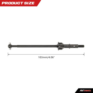 RCAWD 2X #45 Steel CVD Driveshaft Set Complete for Losi 1-10 22S 2WD No Prep Drag Car Upgrade Parts (Black)