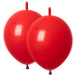 Adido Eva Link Balloons 6 Inch Red Latex Quick Linkale Balloon 80 Pcs For Birthday, Halloween, Christmas, Party Festival Decorat