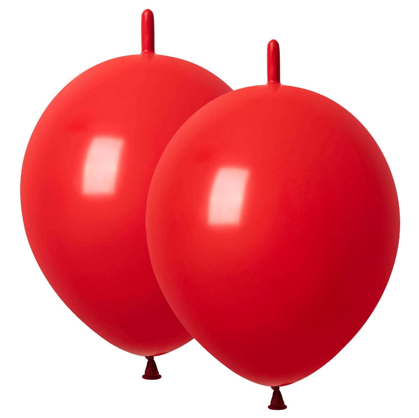 Adido Eva Link Balloons 6 Inch Red Latex Quick Linkale Balloon 80 Pcs For Birthday, Halloween, Christmas, Party Festival Decorat