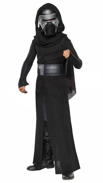 Boys Ben Solo Cosplay Kylo Ren Costume for Kids Jedi Robe with Mask Halloween Outfits (Black  8-10Y)