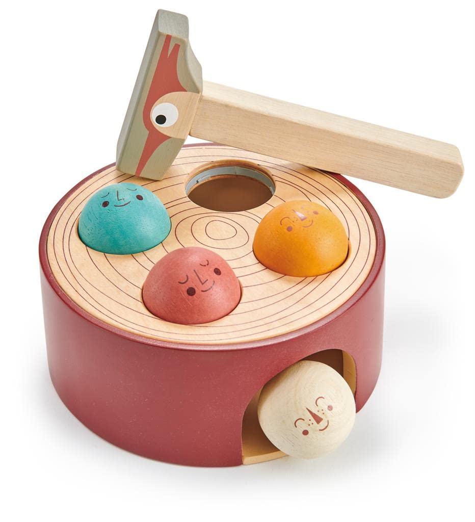 Tender Leaf Toys - Woodpecker Game - Hammering Toy Set For Baby, Educational Toddler Toys Which Develops Fine Motor Skills, Super Fun Hammer Game For Kids - 18M+