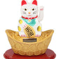 A White Beckoning Fortune Cat Japanese Oriental Solar Toy Housewarming Gift H...