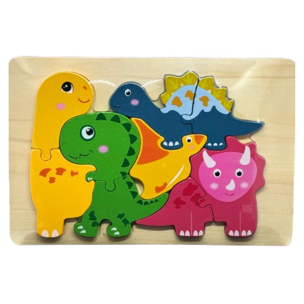 Wooden Animal Family Jigsaw Puzzle | Educational Stacking Puzzle Game | Montessori Baby Toys For 2+ Years Old | Creative Toddler