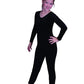 Girls Velvet Unitard, Black - Large 10-12