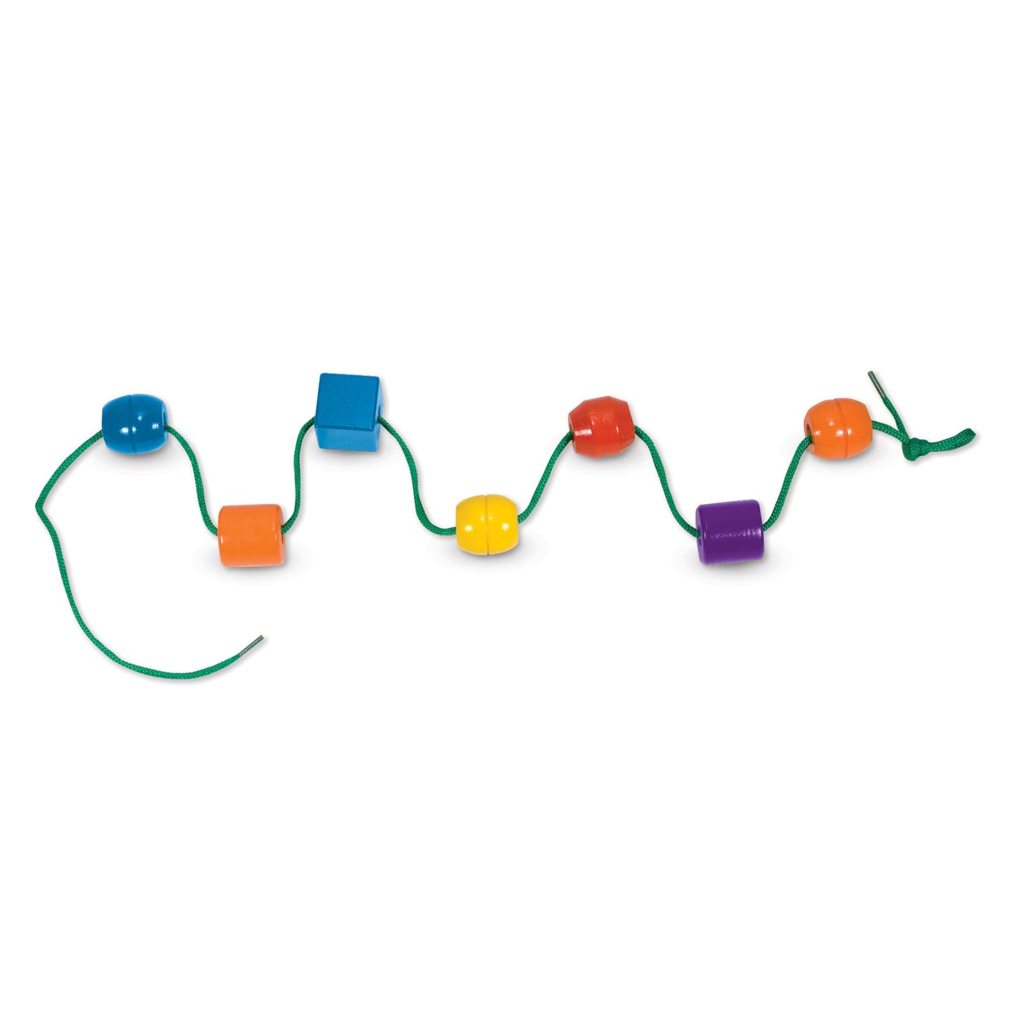 Melissa & Doug Primary Lacing Beads - Educational Toy With 30 Wooden Beads And 2 Laces - Beads For Toddlers, Fine Motor Skills Lacing Toys For Toddlers And Kids Ages 3+, 8Inx8Inx2In, Multi