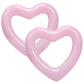 Heysplash Heart Pool Float, Heart Shaped Summer Swimming Pool Float Loungers Tube Ring Floatie, Water Fun Beach Party Toys For Adults, 2 Pack, 120 Cm Diameter - Pink