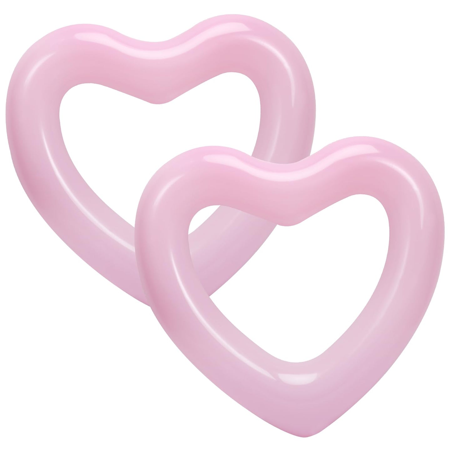 Heysplash Heart Pool Float, Heart Shaped Summer Swimming Pool Float Loungers Tube Ring Floatie, Water Fun Beach Party Toys For Adults, 2 Pack, 120 Cm Diameter - Pink