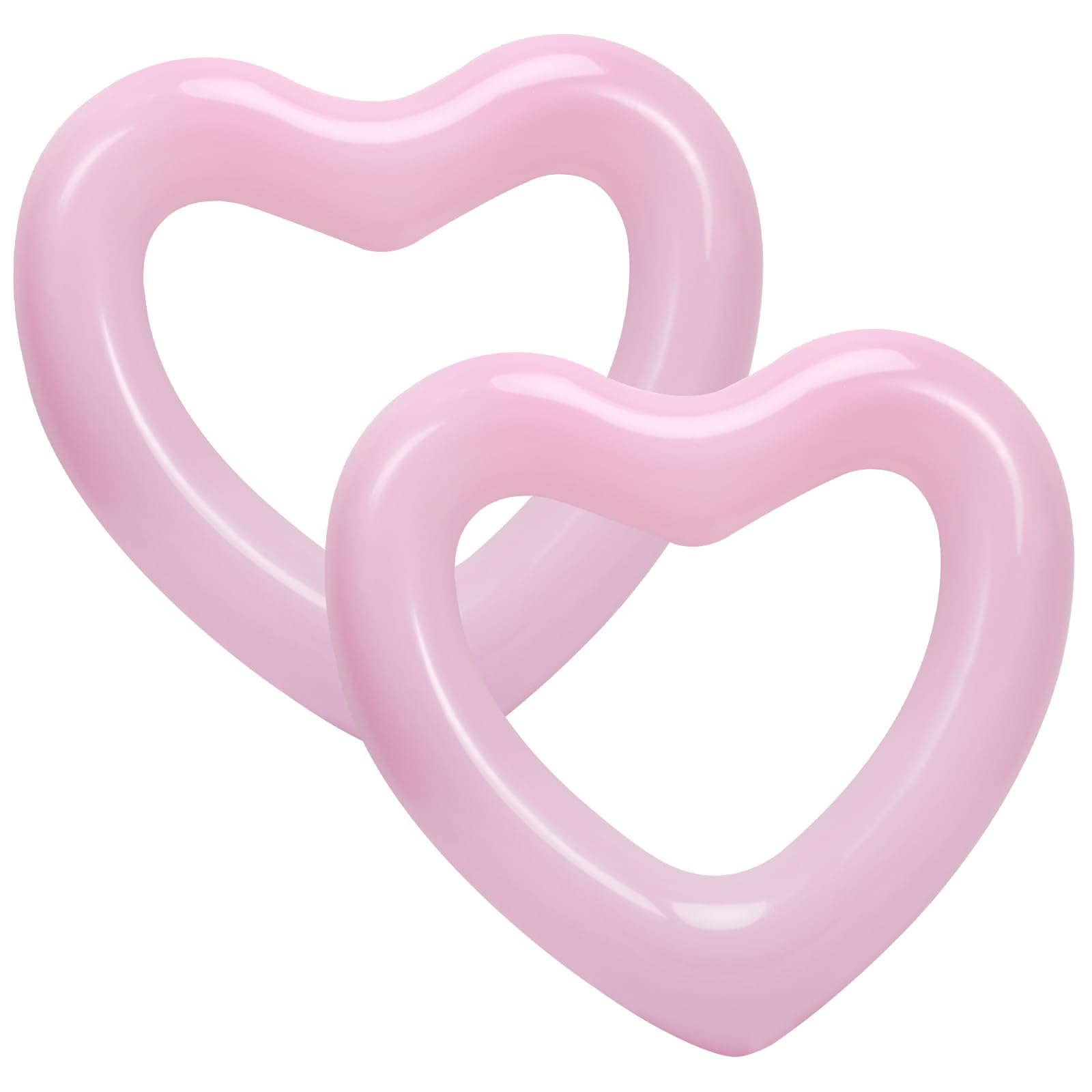 Heysplash Heart Pool Float, Heart Shaped Summer Swimming Pool Float Loungers Tube Ring Floatie, Water Fun Beach Party Toys For Adults, 2 Pack, 120 Cm Diameter - Pink