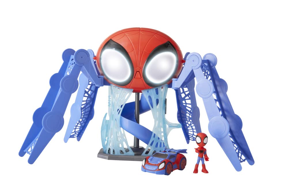 Spidey and his Amazing Friends Marvel Spidey Webquarters Playset, Multicolor, Kids Ages 3+, Model F1461, Plastic
