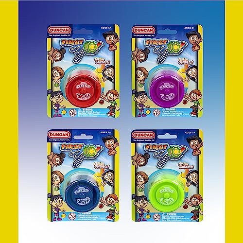Duncan Toys First Yo! - Best Beginner Yo-Yo For Kids, Responsive Yo Yo, Yoyo Toy - Green/Yellow