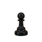 WE Games Replacement Dark Pawn Chess Piece - Plastic, Felt Bottom, Classic Design, Model 04-1237