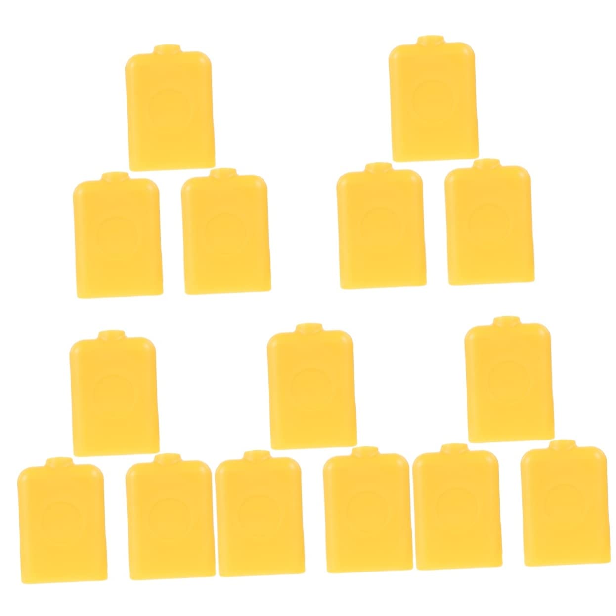 Excluzo 15 Pcs Cowbell Plastic Yellow Child Music Drum Kit