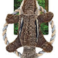 Ruffin' It Plush Chipmunk Dog Toy with Rope Chew Ring, 8.5 Inch, Multi, All Breed Sizes